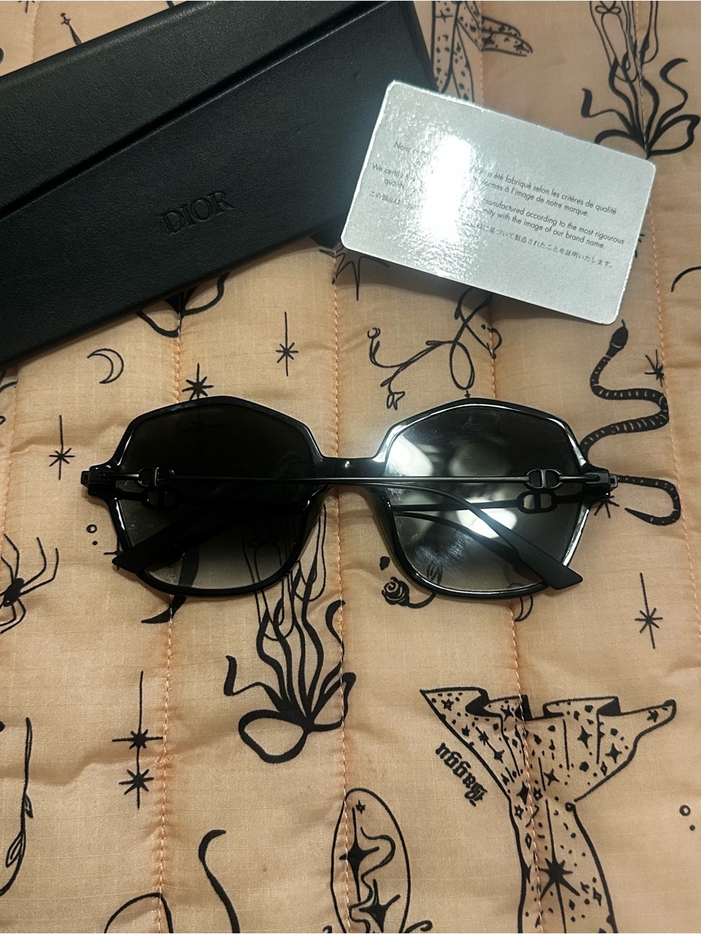 Dior Black Oversized Geometric Sunglasses - Picture 3 of 3